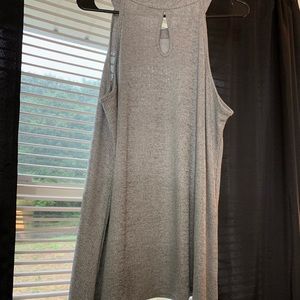 Metallic goodness neck tank top